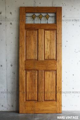 木製室内ドア ID-617 ヴィンテージフィニッシュ ステンドグラス