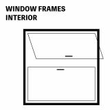 【室内窓用】上部押し開き窓枠(無塗装)・金物