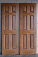 サイズオーダー木製玄関ドア ID-1007 観音開き戸 ヴィンテージフィニッシュ