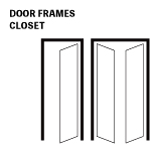 クローゼットドア枠開き戸用イラスト