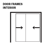 室内ドア用引違い戸枠イラスト
